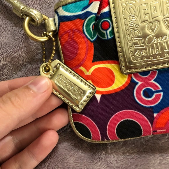 Coach Poppy Colorful Wristlet - Picture 4 of 6